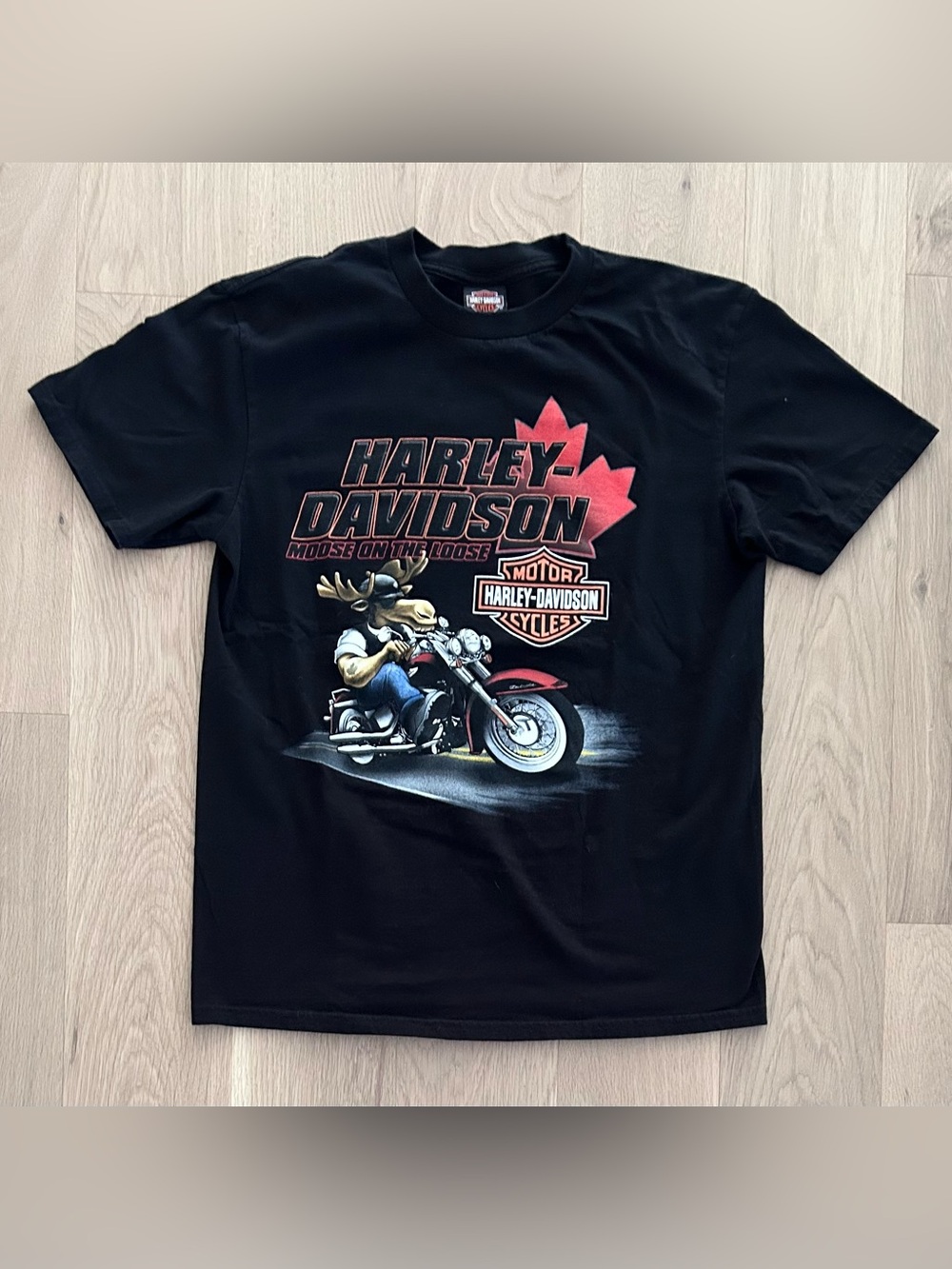 Harley-Davidson Motorcycles Moose on the Loose Montreal QC Double Sided T-Shirt